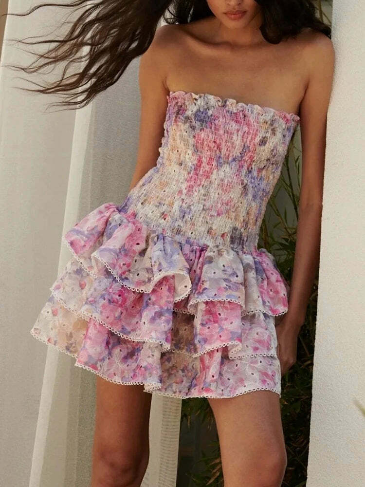 Nala Mini Dress - Y2K Summer Grunge Outfit, 90S Fashion, Retro Style, Pastel Goth Vibes