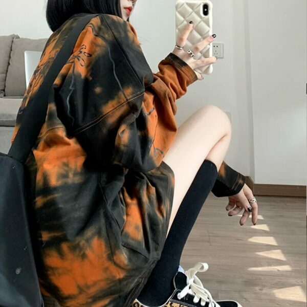 Natalia Tie Dye Long Sleeve Shirt - Y2K Summer, 90S Grunge, Retro Style, Pastel Goth, Y2K Fashion
