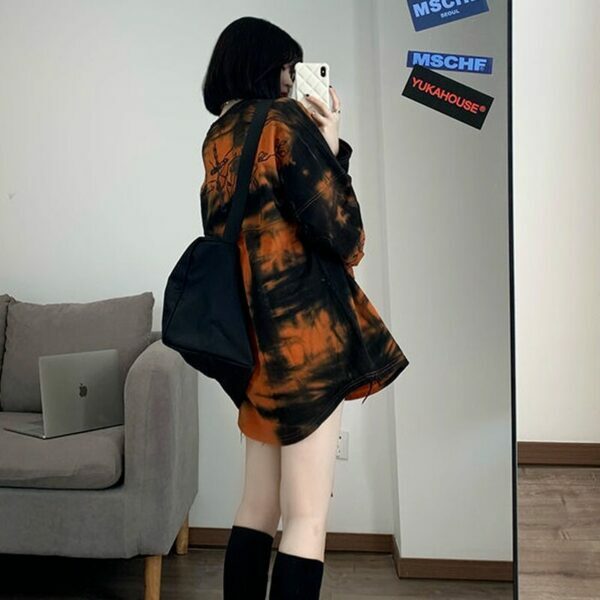 Natalia Tie Dye Long Sleeve Shirt - Y2K Summer, 90S Grunge, Retro Style, Pastel Goth, Y2K Fashion