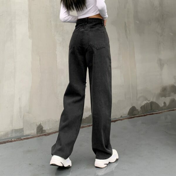 Natalie Distressed Jeans - Y2K Summer Grunge, 90S Retro, Gothic Y2K, Hip Hop Fashion, Y2K