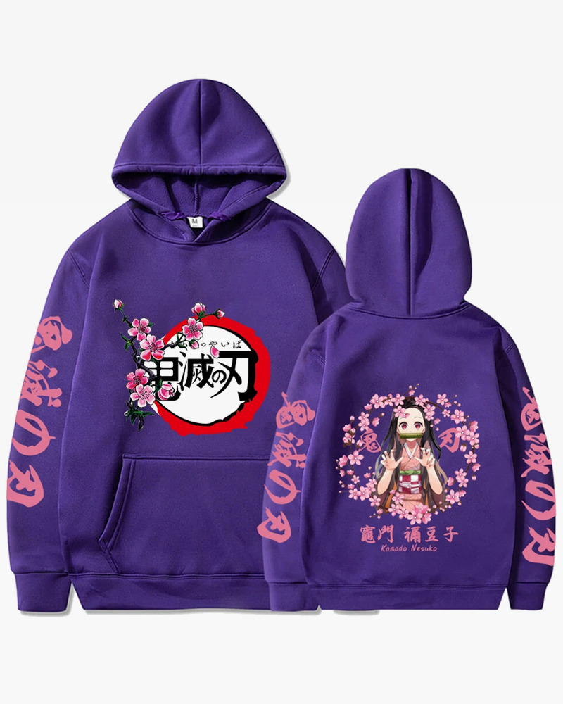 Nezuko Kamado Hoodie - Y2K Grunge, 90S Retro, Pastel Goth, Summer Y2K Outfits, Y