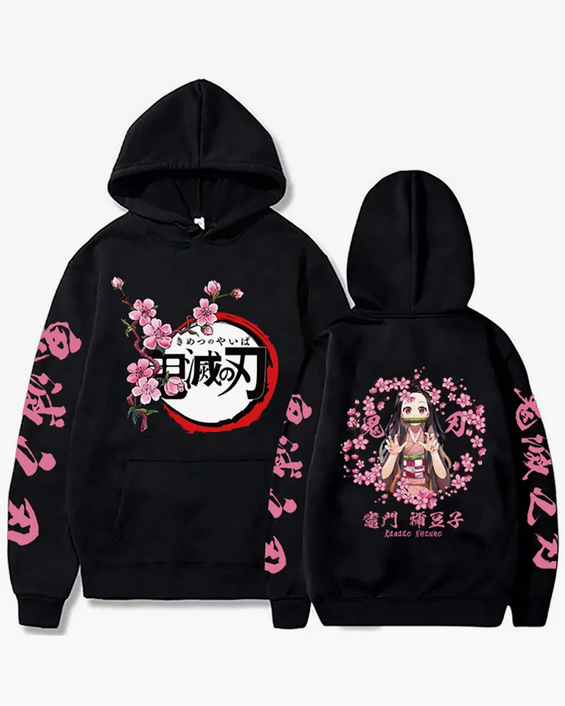 Nezuko Kamado Hoodie - Y2K Grunge, 90S Retro, Pastel Goth, Summer Y2K Outfits, Y