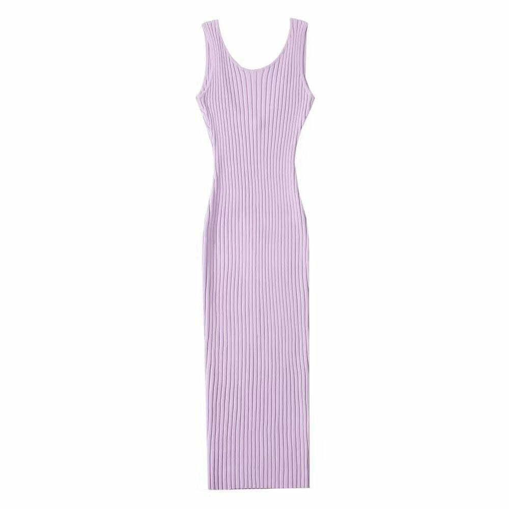Nicol Midi Dress - Y2K Summer Grunge Outfit, 90S Fashion, Retro Style, Pastel Goth Vibes