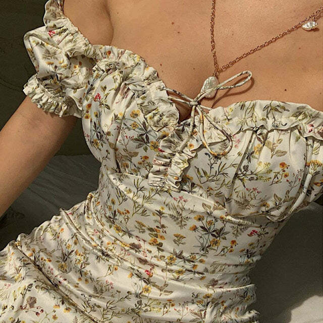 Nicolette Midi Dress - Y2K Summer Grunge Outfit, 90S Fashion, Retro Style, Pastel Goth Vibes