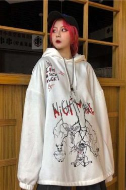 Nightmare Hoodie - Y2K Grunge & 90S Fashion, Retro Goth, Perfect For Y2K Summer & Party Outfits