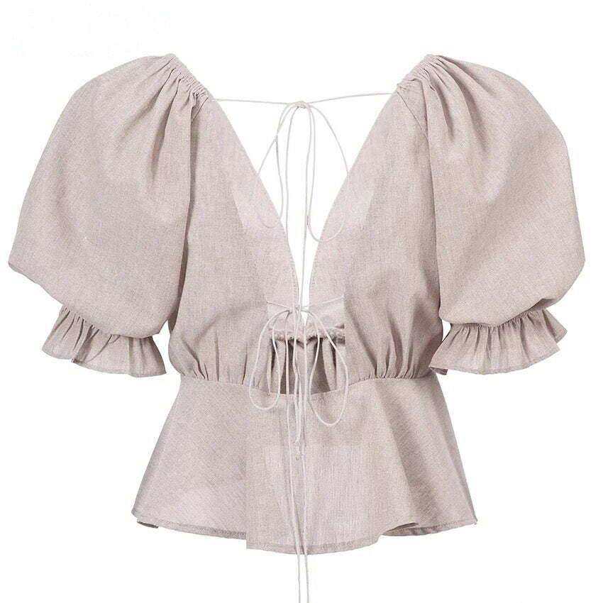 Nika Linen Set - Y2K Summer & 90S Fashion Outfit | Grunge, Retro, Pastel Goth, Baby Tees, Y