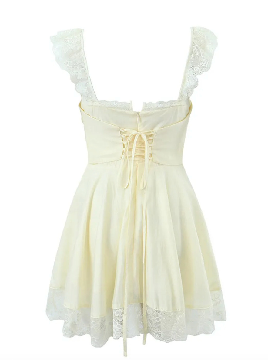 Noemi Mini Dress - Y2K Summer Grunge Outfit, 90S Fashion, Retro Style, Pastel Goth, Y2K