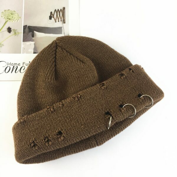 Ollie Grunge Beanie - Y2K Summer, 90S Fashion, Retro Style, Gothic Y2K, Pastel Goth Out