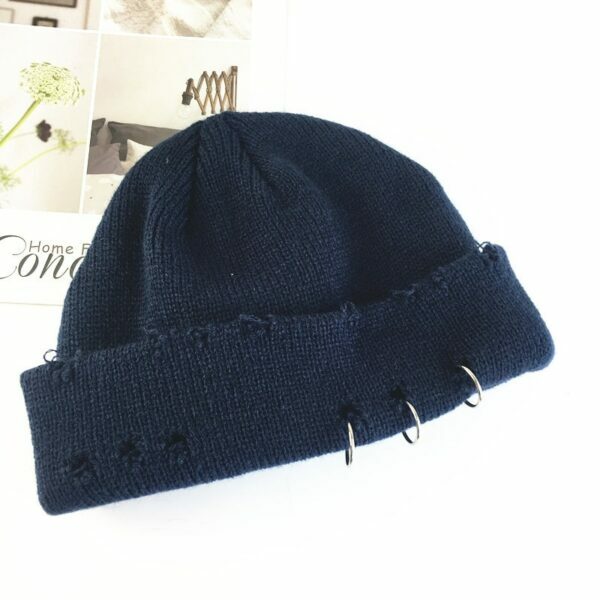 Ollie Grunge Beanie - Y2K Summer, 90S Fashion, Retro Style, Gothic Y2K, Pastel Goth Out