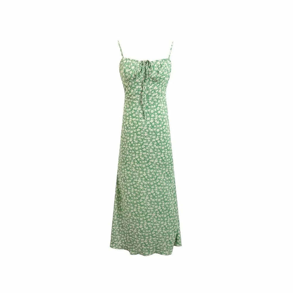 Palma Midi Dress - Y2K Summer Grunge Outfit, 90S Fashion, Retro Style, Pastel Goth Vibes