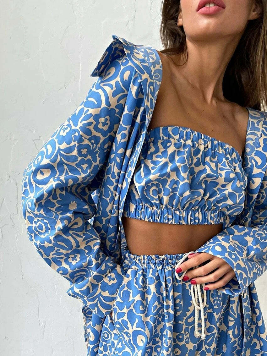 Payton Three Piece Set: Y2K Summer Grunge Outfit - 90S Fashion, Retro Style, Y2K Club & Party Look