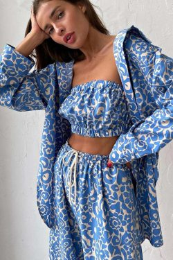 Payton Three Piece Set: Y2K Summer Grunge Outfit - 90S Fashion, Retro Style, Y2K Club & Party Look