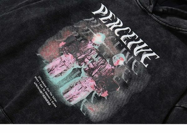 Perceived Hoodie - Y2K Grunge, 90S Fashion, Retro Style, Y2K Summer & Party Outfits