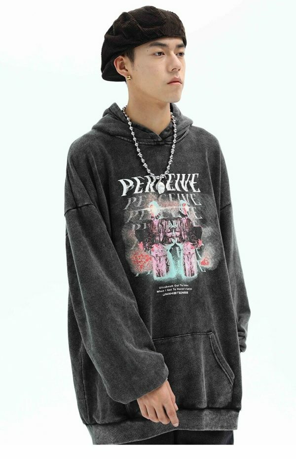 Perceived Hoodie - Y2K Grunge, 90S Fashion, Retro Style, Y2K Summer & Party Outfits
