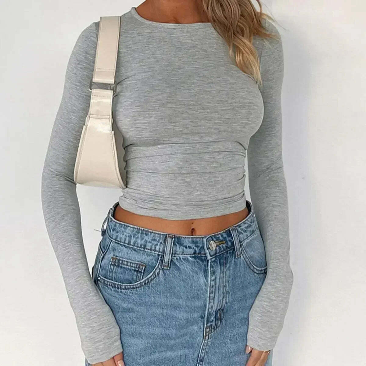 Pink Long Sleeve Crop Top - Sexy Y2K Grunge, 90S Retro, Pastel Goth, Summer & Party Outfits