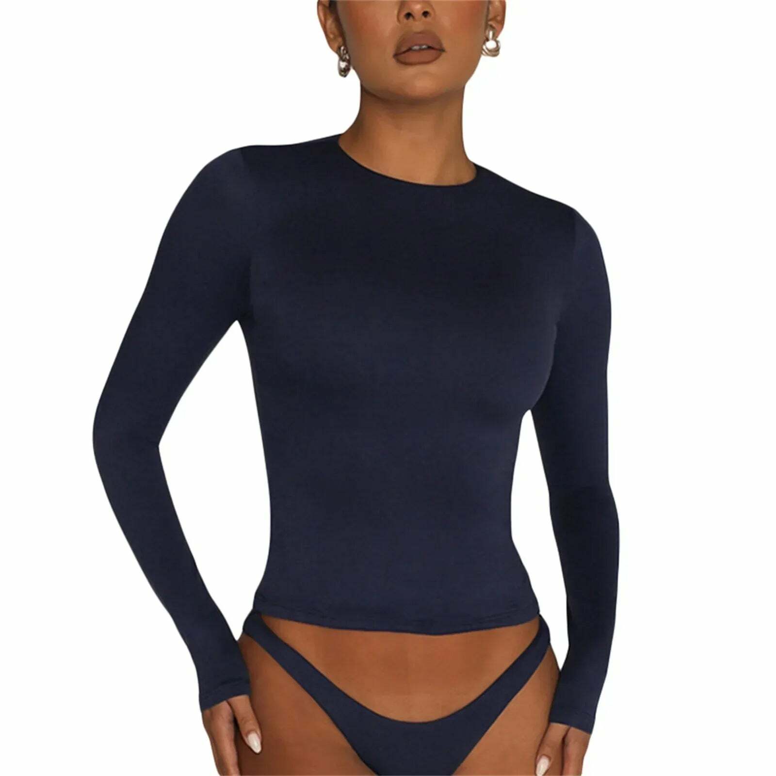 Pink Long Sleeve Crop Top - Sexy Y2K Grunge, 90S Retro, Pastel Goth, Summer & Party Outfits
