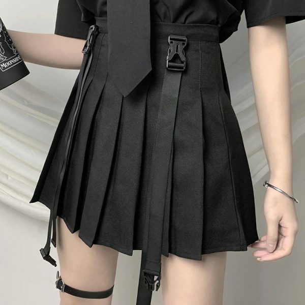 Preppy High Waist Green Skirt - Y2K Summer, 90S Fashion, Grunge, Retro, Pastel Goth Outfit