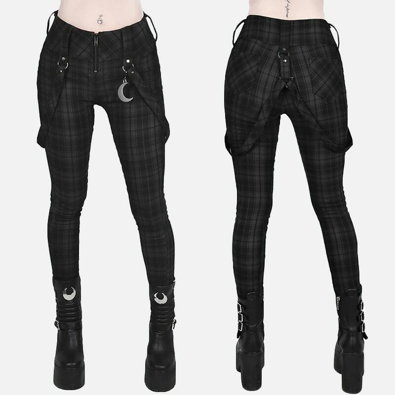 Priscilla Plaid Pants - Y2K Summer Grunge Outfit, 90S Retro Style, Gothic Y2K Fashion