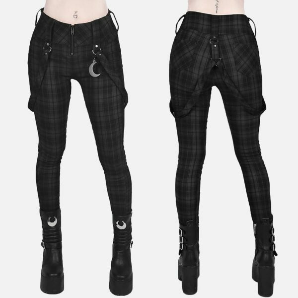 Priscilla Plaid Pants - Y2K Summer Grunge Outfit, 90S Retro Style, Gothic Y2K Fashion