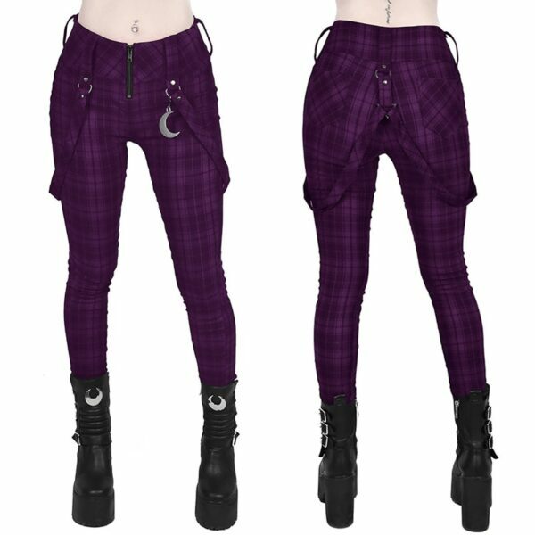 Priscilla Plaid Pants - Y2K Summer Grunge Outfit, 90S Retro Style, Gothic Y2K Fashion