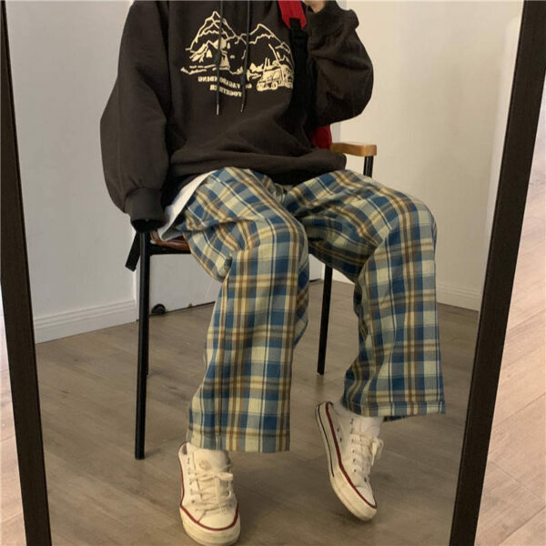 Rachelle Plaid Pants - Y2K Summer Grunge Outfit, 90S Retro Style, Y2K Club & Party Fashion