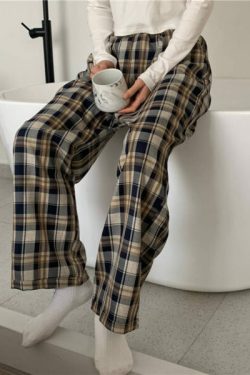 Rachelle Plaid Pants - Y2K Summer Grunge Outfit, 90S Retro Style, Y2K Club & Party Fashion