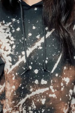 Renata Bleached Hoodie - Y2K Summer Grunge, 90S Retro, Pastel Goth, Y2K Club & Party Outfits