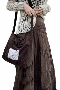 Retro Brown A-Line Long Skirt - Y2K Summer, 90S Grunge, Casual Elastic Waist, Pleated S-L