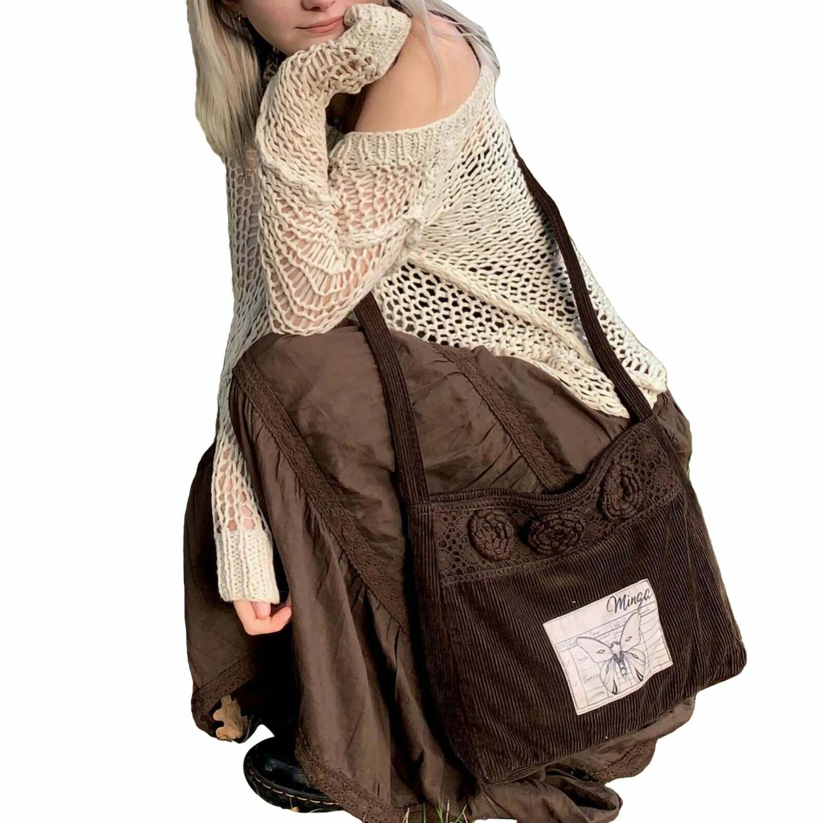 Retro Brown A-Line Long Skirt - Y2K Summer, 90S Grunge, Casual Elastic Waist, Pleated S-L