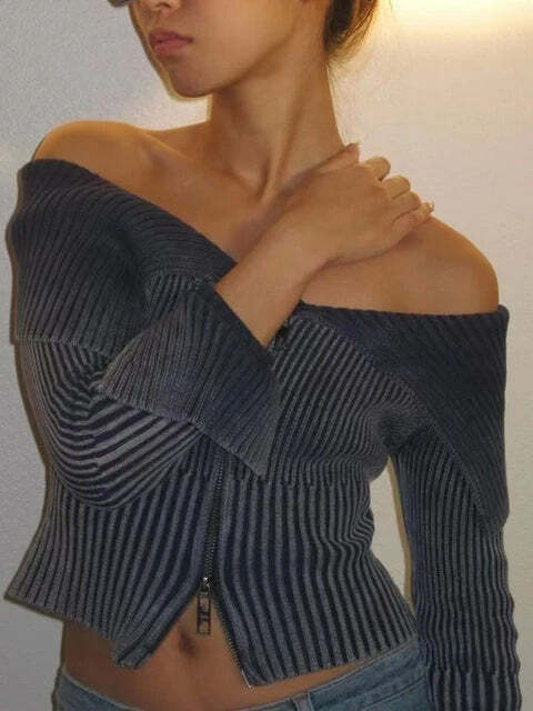 Riley Sweater - Y2K Summer Grunge Outfit, 90S Retro Style, Pastel Goth, Y2K Club & Party