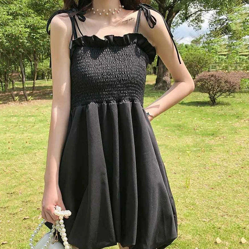 Rimocy Sweet Spaghetti Strap Y2K White Mini Dress - 90S Grunge Summer Party Outfit For Women