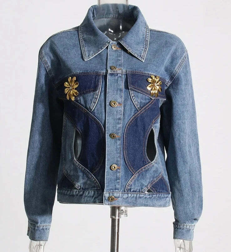 Riva Denim Jacket - Y2K Summer & 90S Grunge Fashion, Retro Style, Y2K Club & Party Outfits