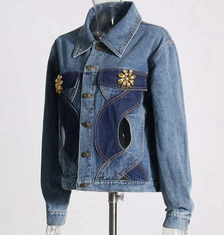Riva Denim Jacket - Y2K Summer & 90S Grunge Fashion, Retro Style, Y2K Club & Party Outfits