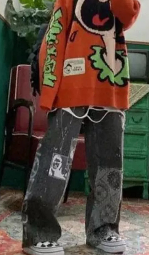 Sadie Baggy Patchwork Jeans - Y2K Grunge, 90S Retro, Summer Outfits, Y2K Fashion Essentials