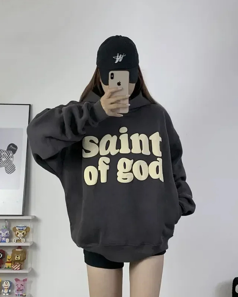 Saint Of God Hoodie - Y2K Summer Grunge, 90S Retro, Gothic Y2K, Pastel Goth, Y2K