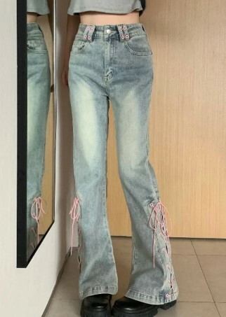 Sawyer High Waist Slim Pants - Y2K Summer, 90S Grunge, Retro Style, Y2K Club & Party Outfits