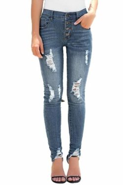Serenity Ripped Jeans - Y2K Summer, 90S Grunge, Retro Style, Y2K Club & Party Outfits