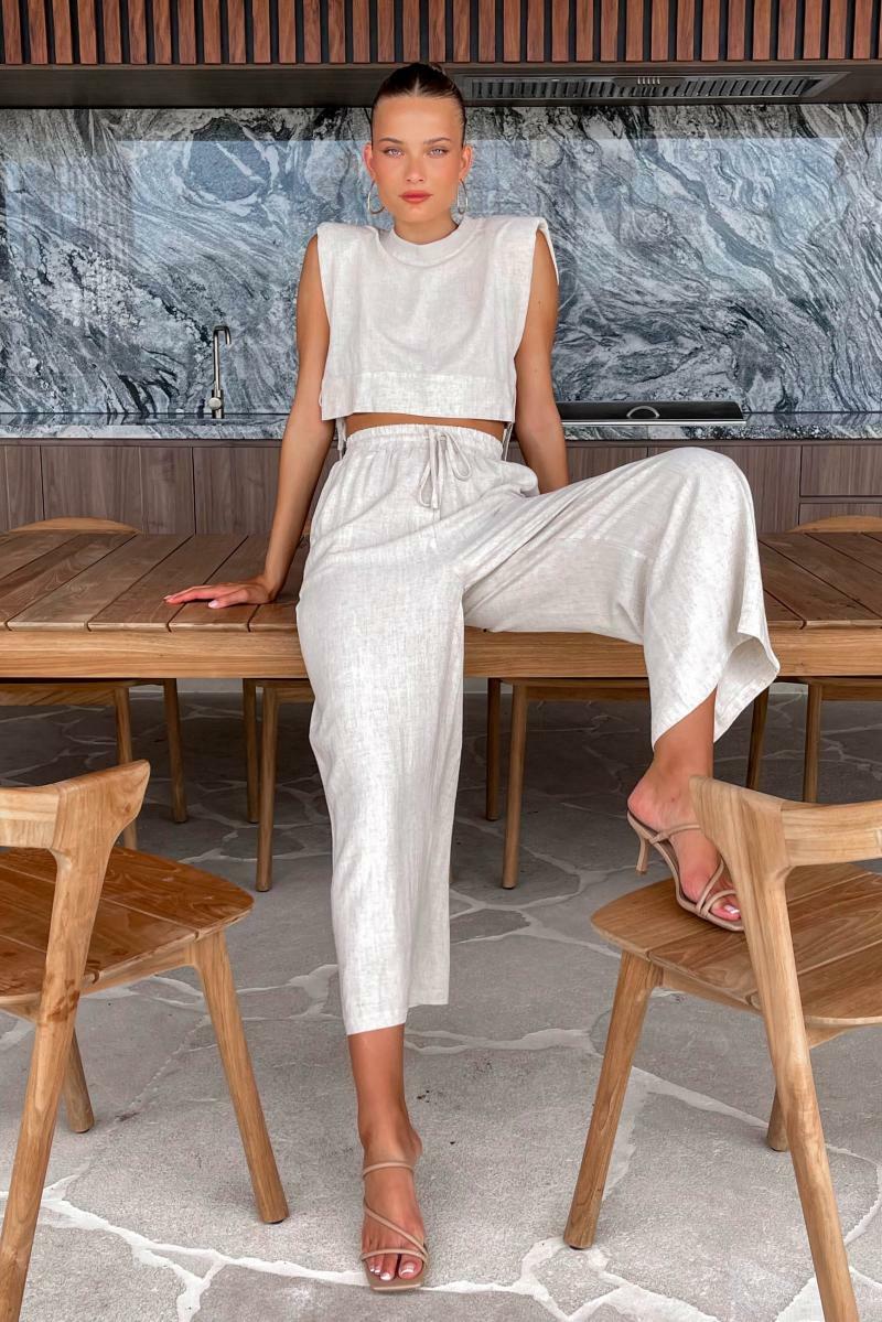 Shilo Linen Set - Y2K Summer & 90S Grunge Outfits, Retro Style, Y2K Party & Club Fashion