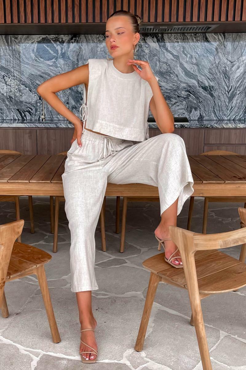 Shilo Linen Set - Y2K Summer & 90S Grunge Outfits, Retro Style, Y2K Party & Club Fashion
