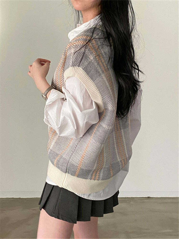 Solene Knitted Vest - Y2K Summer Grunge, 90S Retro Style, Y2K Club & Party Outfits