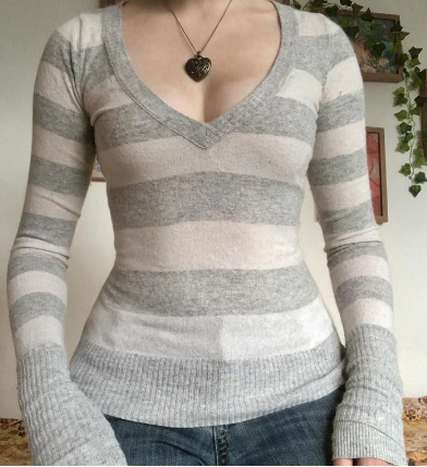 Sophia Striped Long Sleeve Top - Y2K Summer, 90S Fashion, Grunge, Retro, Pastel Goth Outfit