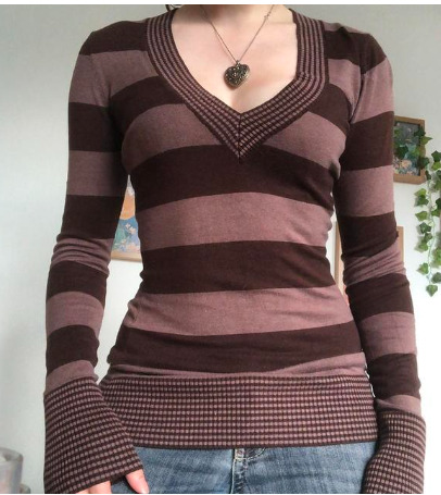 Sophia Striped Long Sleeve Top - Y2K Summer, 90S Fashion, Grunge, Retro, Pastel Goth Outfit