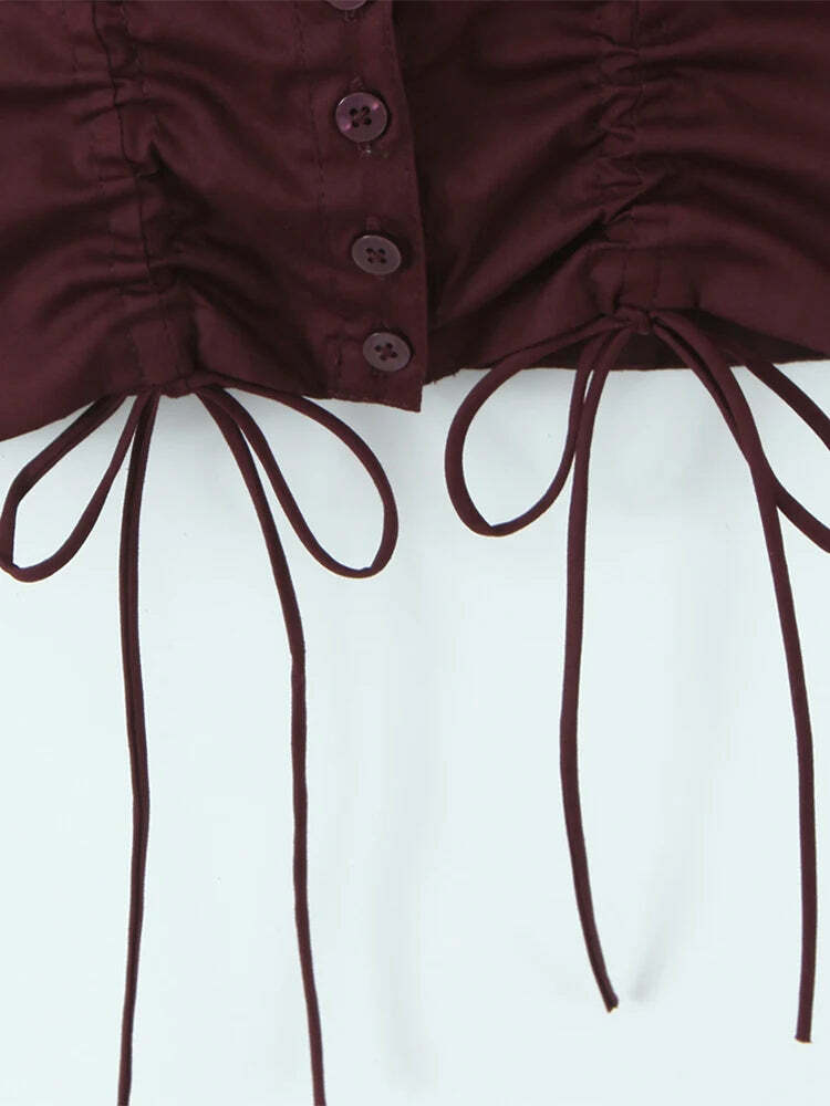 Suri Crop Top - Y2K Summer Grunge, 90S Retro, Pastel Goth, Y2K Party & Club Outfits