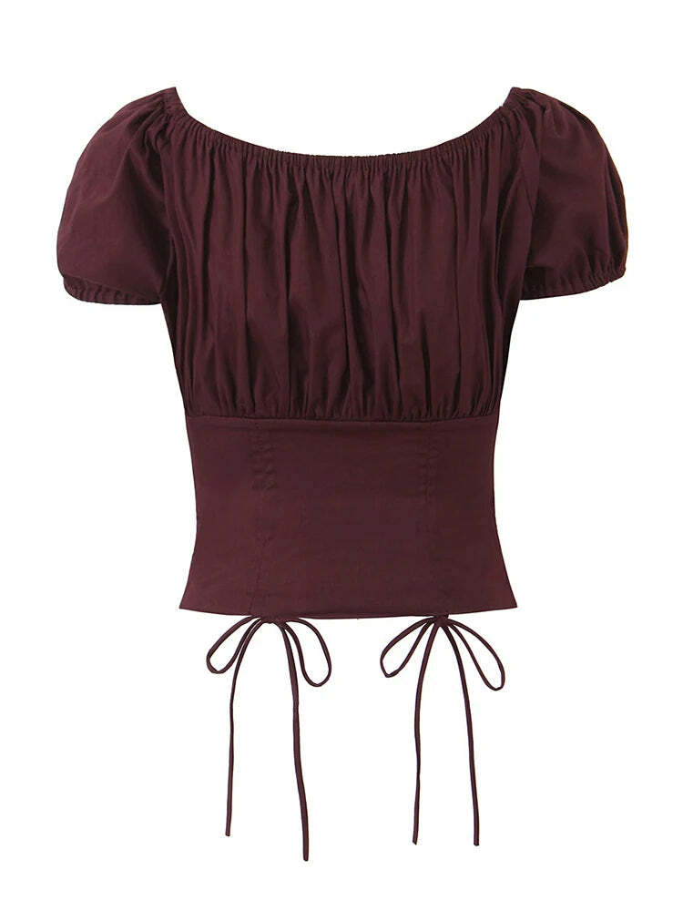 Suri Crop Top - Y2K Summer Grunge, 90S Retro, Pastel Goth, Y2K Party & Club Outfits