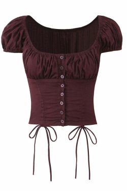 Suri Crop Top - Y2K Summer Grunge, 90S Retro, Pastel Goth, Y2K Party & Club Outfits