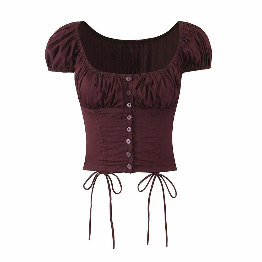 Suri Crop Top - Y2K Summer Grunge, 90S Retro, Pastel Goth, Y2K Party & Club Outfits