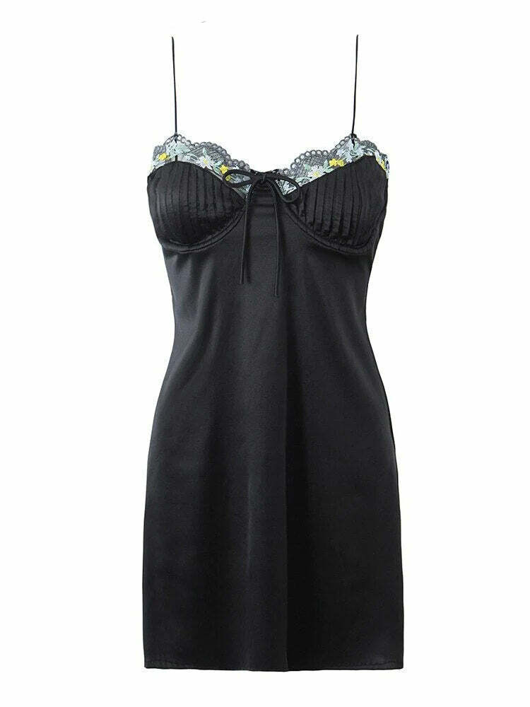 Trinette Black Mini Dress - Y2K Summer, 90S Grunge, Retro Style, Y2K Party & Club Outfits