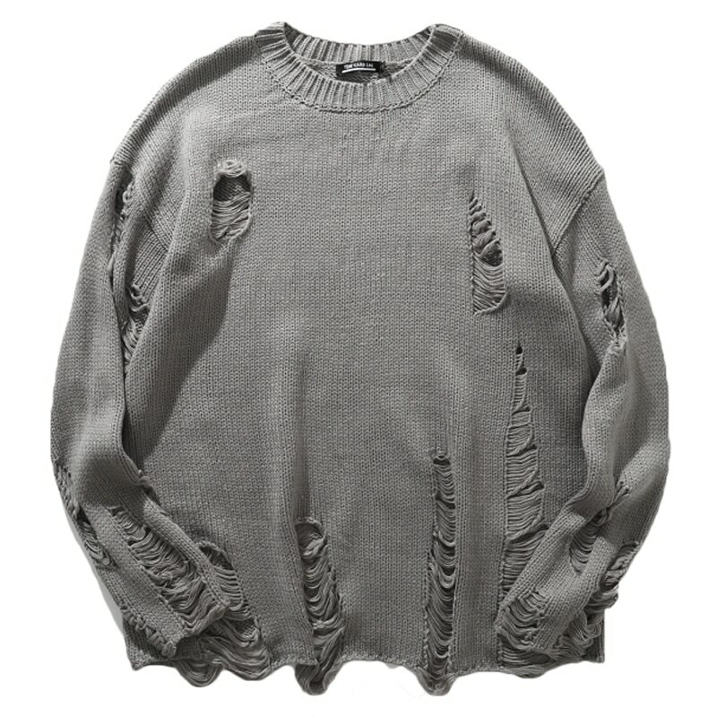 Una Distressed Sweater - Y2K Grunge, 90S Fashion, Retro Style, Summer Y2K Outfits, Gothic Y2