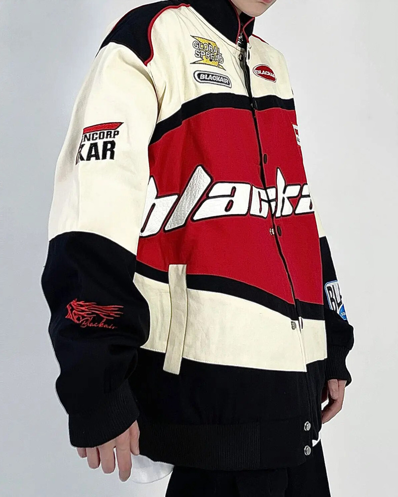Vintage Racing Jacket - Y2K Summer, 90S Grunge, Retro Hip Hop, Pastel Goth, Y2K Party Outfit