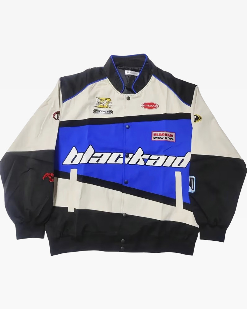 Vintage Racing Jacket - Y2K Summer, 90S Grunge, Retro Hip Hop, Pastel Goth, Y2K Party Outfit